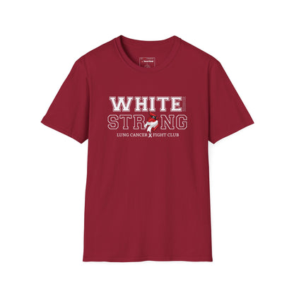 White Ribbon Strong T-Shirt — Lung Cancer Fight Club Awareness Tee