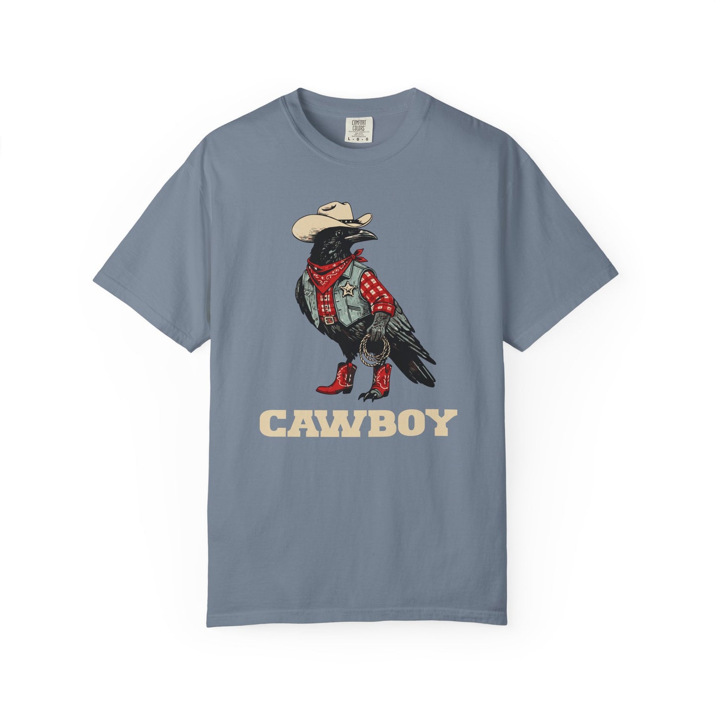 "Cawboy" Couples Tee — Western Crow Cowboy Graphic T-Shirt