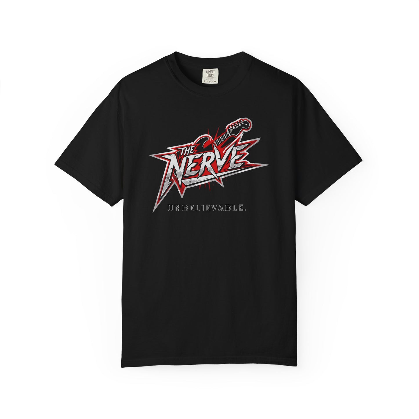 "The Nerve: Unbelievable" Graphic T-Shirt — Funny Classic Rock Logo Tee