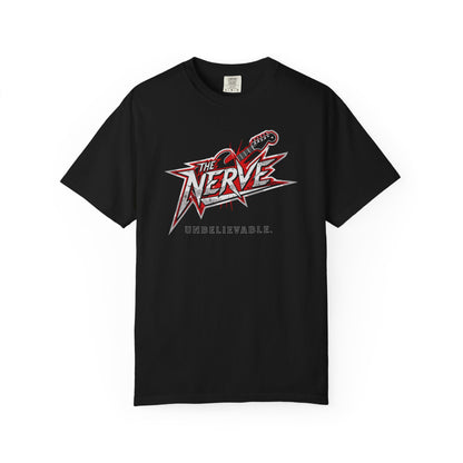 "The Nerve: Unbelievable" Graphic T-Shirt — Funny Classic Rock Logo Tee