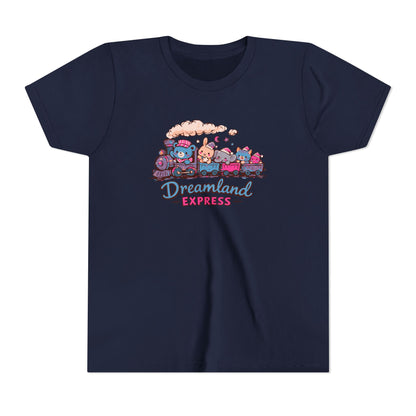 "Dreamland Express" Youth Tee — Cute Train & Animal Crew Kids Shirt