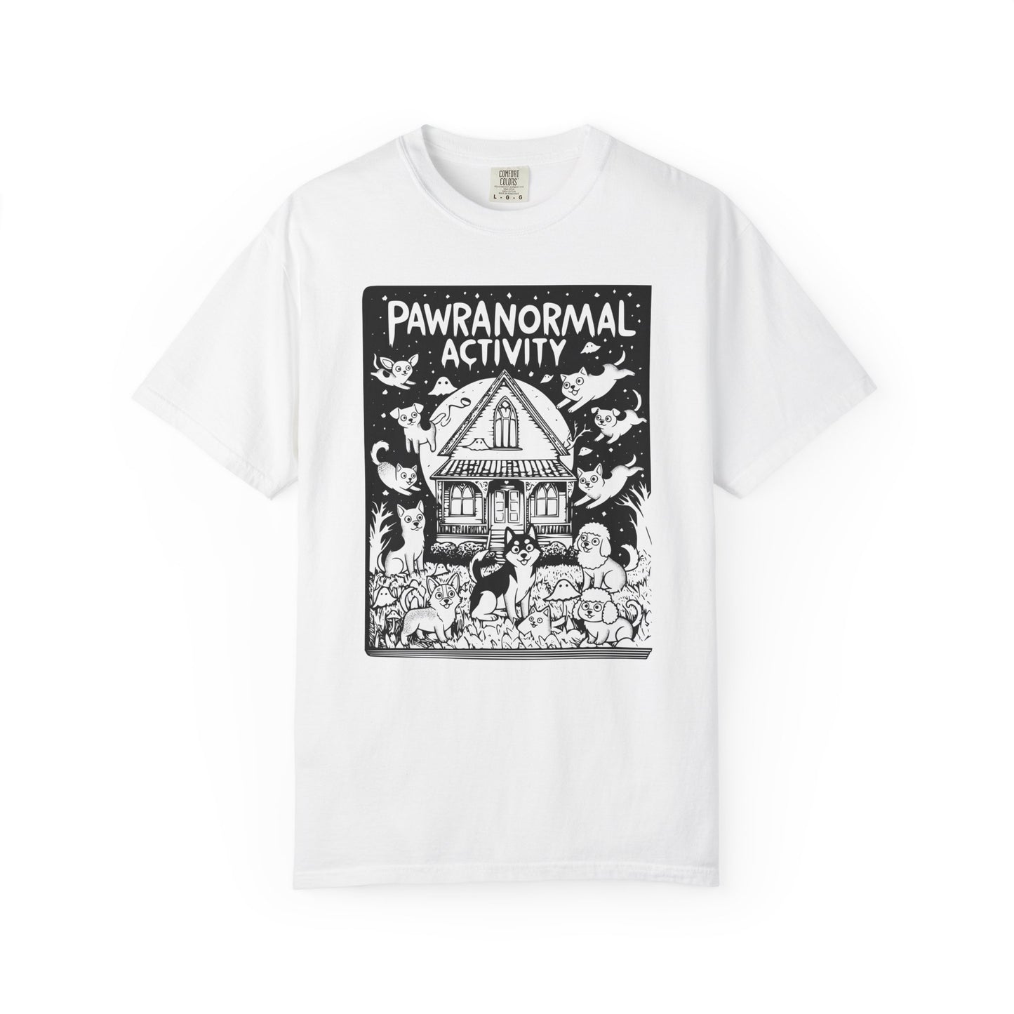 "Pawranormal Activity" Dog T-Shirt - Haunted House Fun Graphic Tee