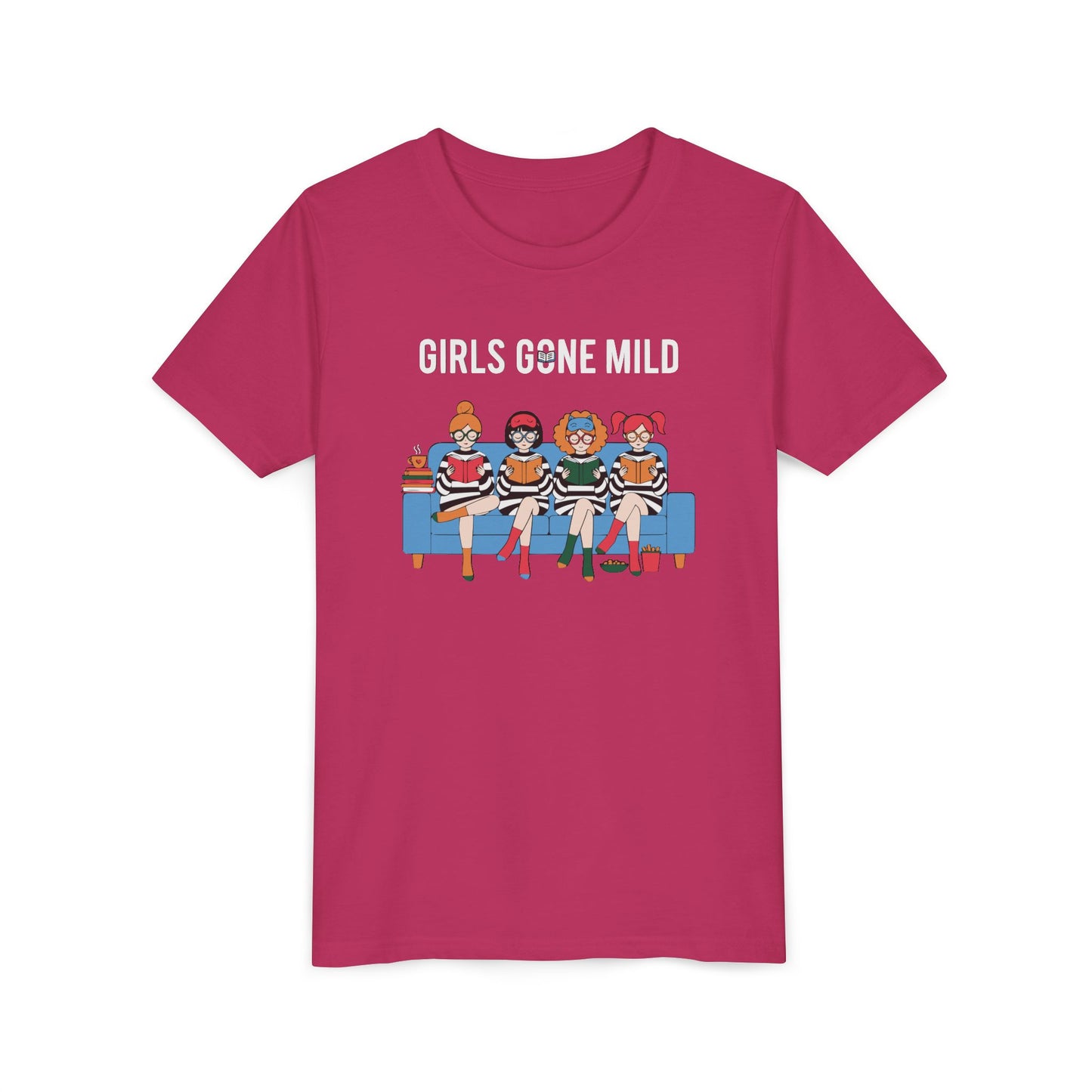 "Girls Gone Mild" Youth Tee – Cute Reading Club Graphic T-Shirt