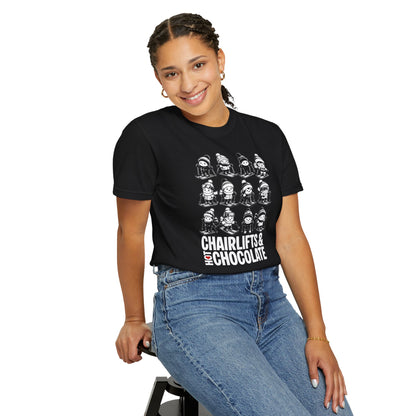 Chairlifts & Hot Chocolate T-Shirt — Cute Ski Lovers Winter Tee