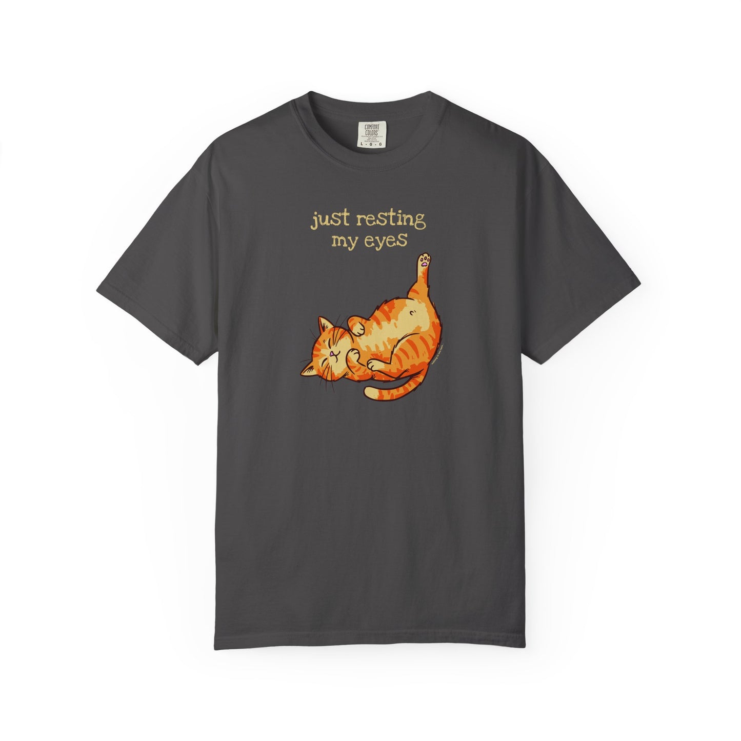 "Just Resting My Eyes" T-Shirt — Awkward Cat Nap Graphic Tee