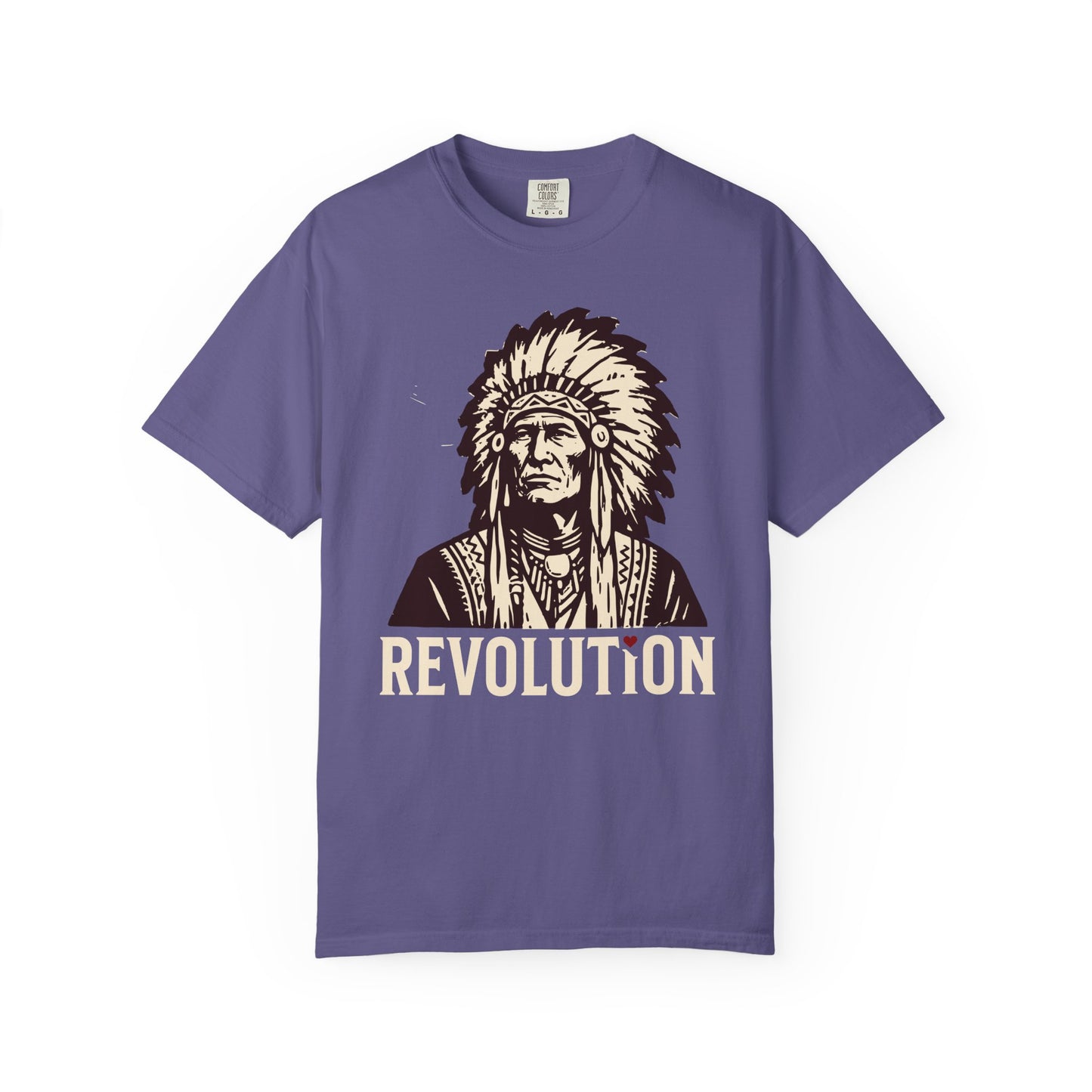 Revolution Graphic T-Shirt - Native Chief First Nation Illustrated Tee