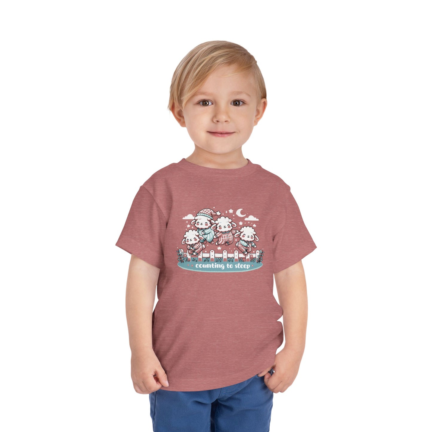 "Counting to Sleep" Toddler Tee — Cute Sleepy Sheep Bedtime Shirt
