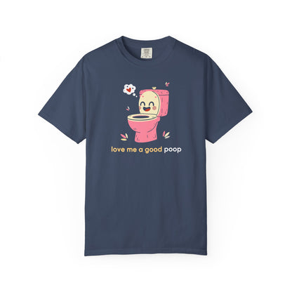 "Love Me a Good Poop" Couples Tee - Funny Toilet Bathroom Graphic T-Shirt —
