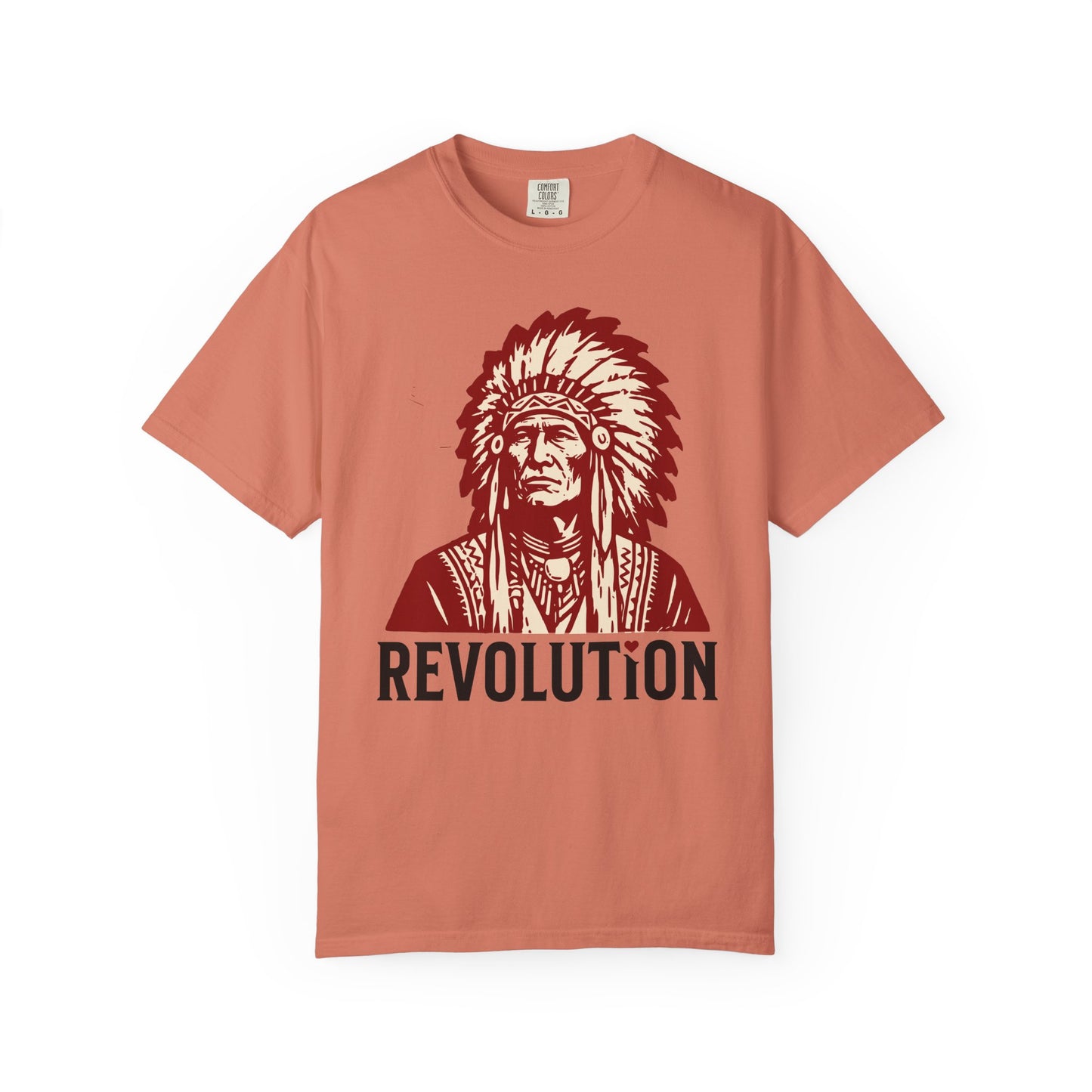 Revolution Graphic T-Shirt - Native Chief First Nation Illustrated Tee