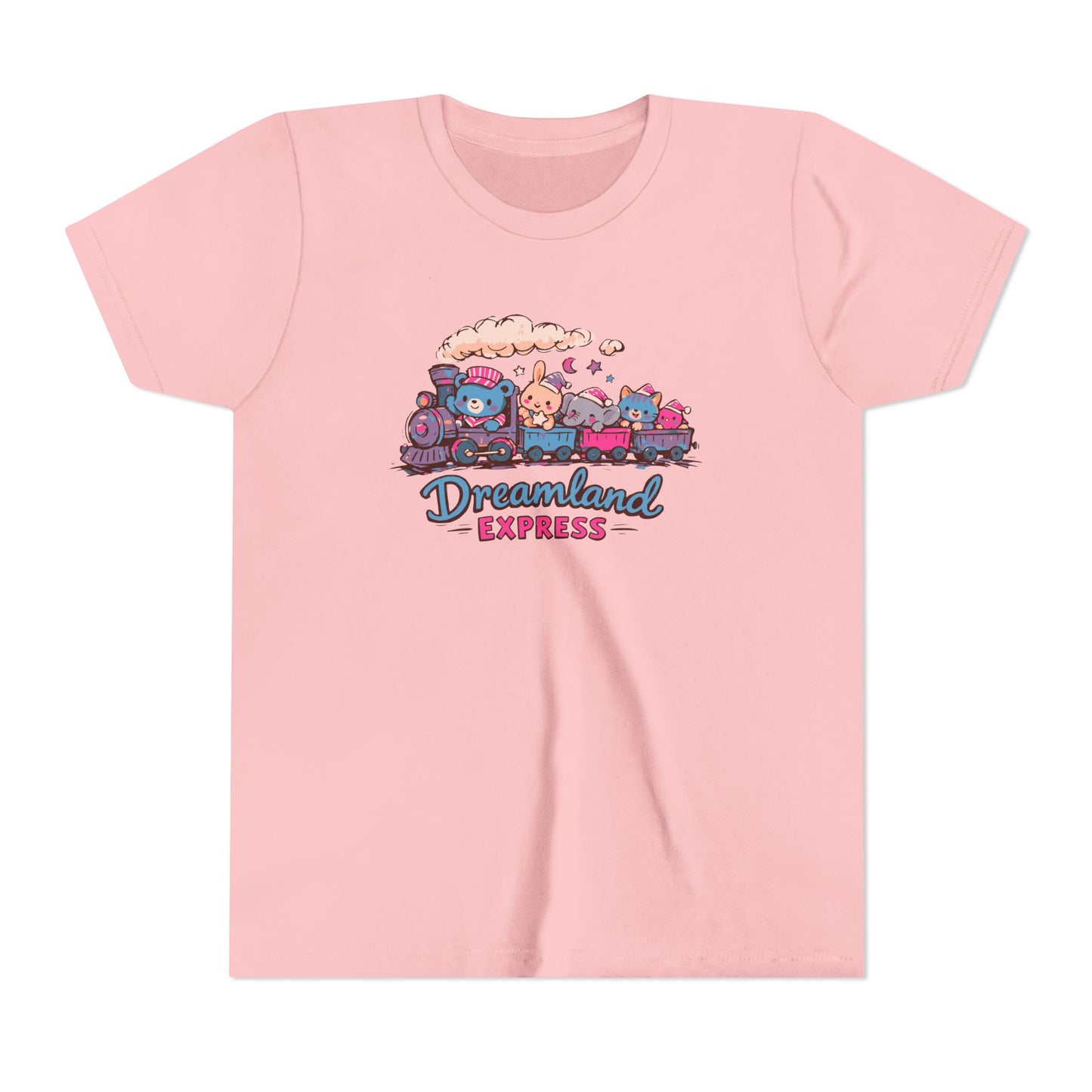 "Dreamland Express" Youth Tee — Cute Train & Animal Crew Kids Shirt