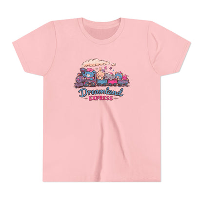 "Dreamland Express" Youth Tee — Cute Train & Animal Crew Kids Shirt