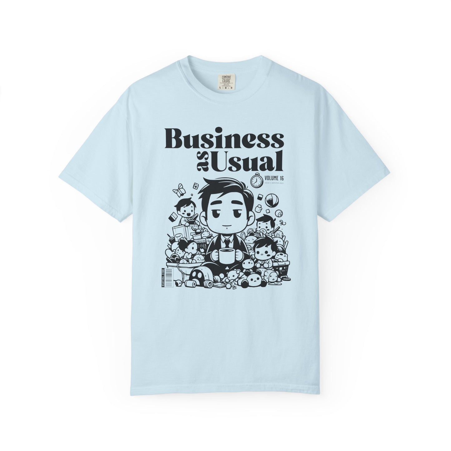 "Business as Usual" T-Shirt — Cute Chibi Office Worker Graphic Tee