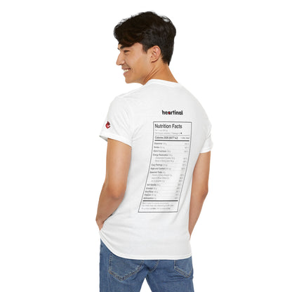 heartinal® "Heart on Your Sleeve" T-Shirt — Wordmark Logo Front with "Nutrition Facts" Back Tee
