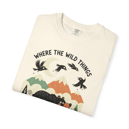 "Where the Wild Things Poop Freely" T-Shirt - Nature Wildlife Outdoors Bird Bear Graphic Tee