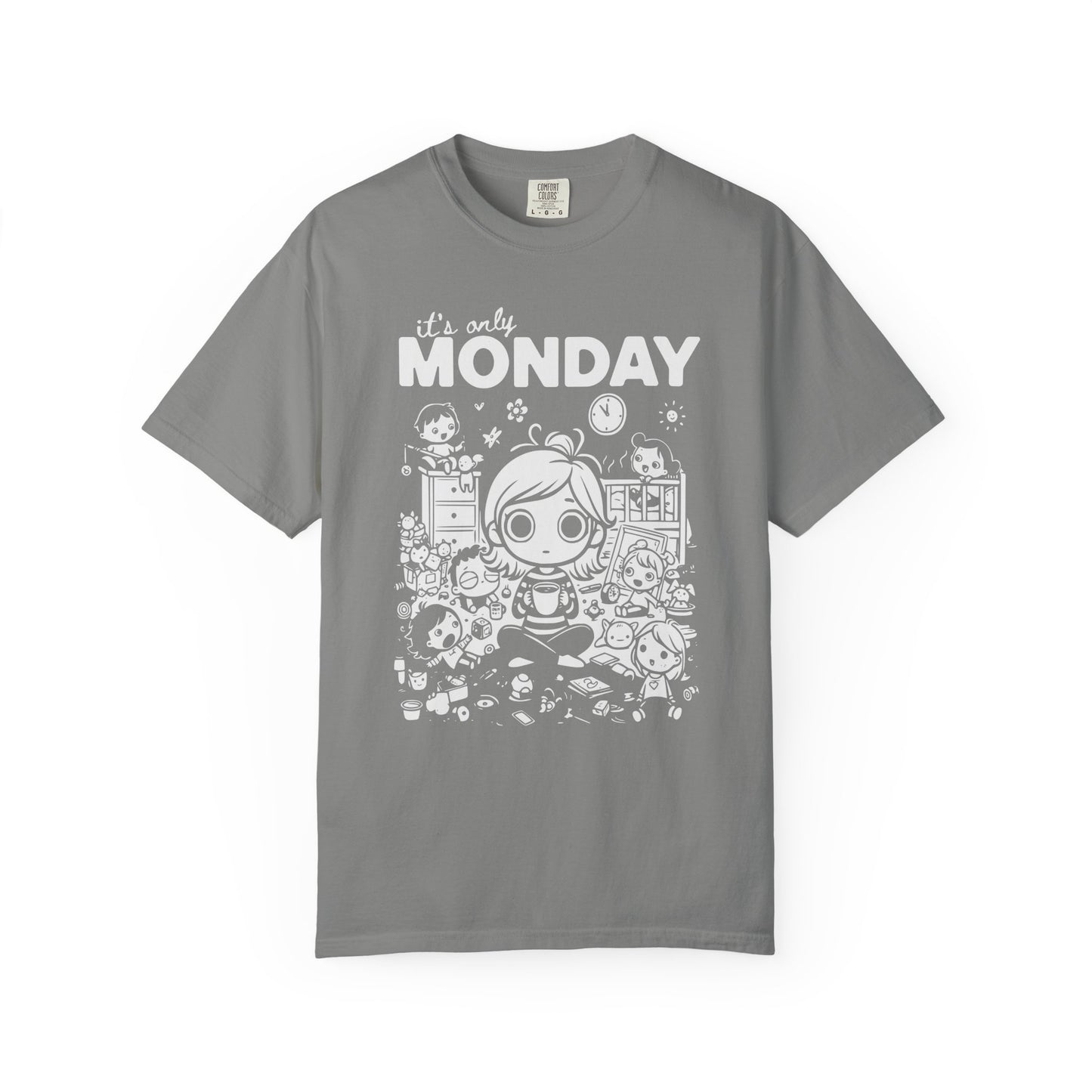 It's Only Monday T-Shirt — Cute Kawaii Desk Chaos Tee