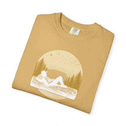 Slumberjack Campfire Graphic T-Shirt — Relaxing Night Sky Outdoor Tee