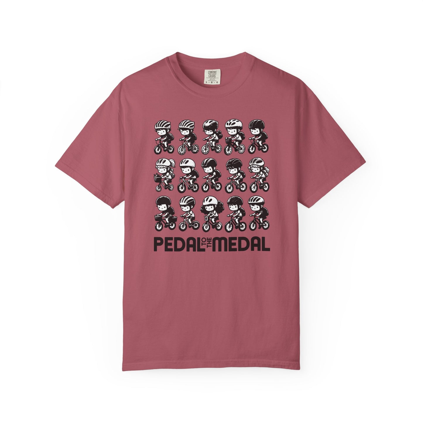 Pedal for the Medal Graphic Tee — Cute Cycling Crew Illustration T-Shirt