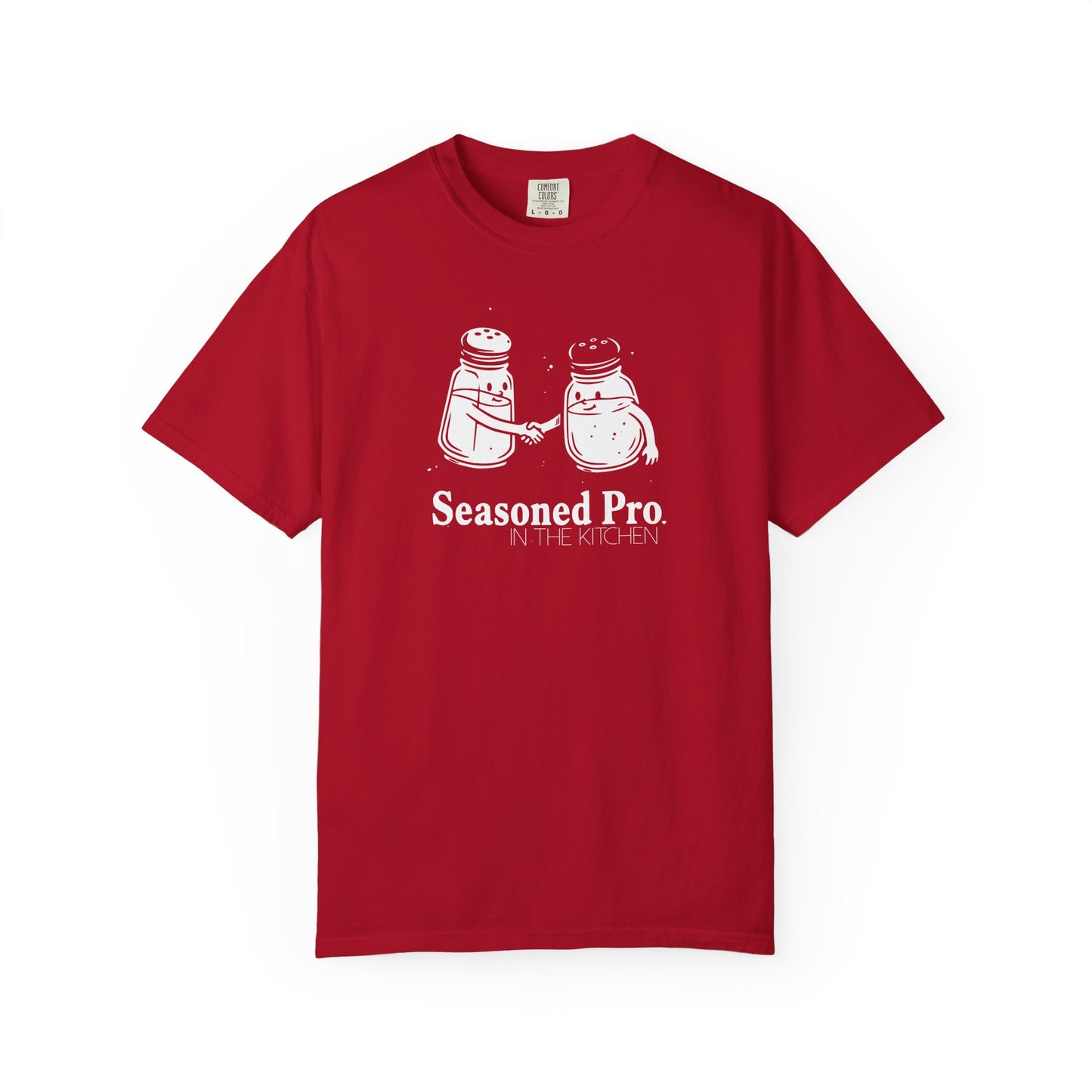 "Seasoned Pro in the Kitchen" T-Shirt — Funny Salt & Pepper Shakers Chef Graphic Tee