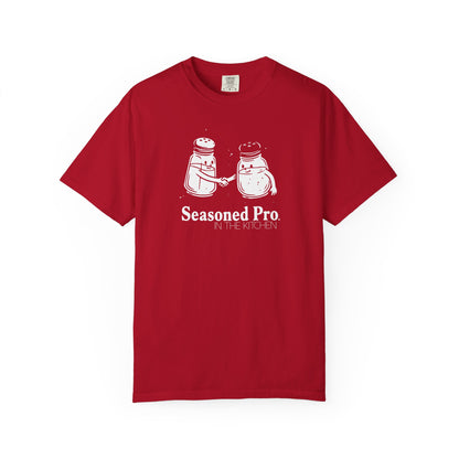 "Seasoned Pro in the Kitchen" T-Shirt — Funny Salt & Pepper Shakers Chef Graphic Tee