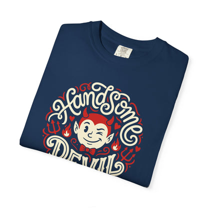 "Handsome Devil" Graphic T-Shirt — Cute Retro Devil Illustration Tee