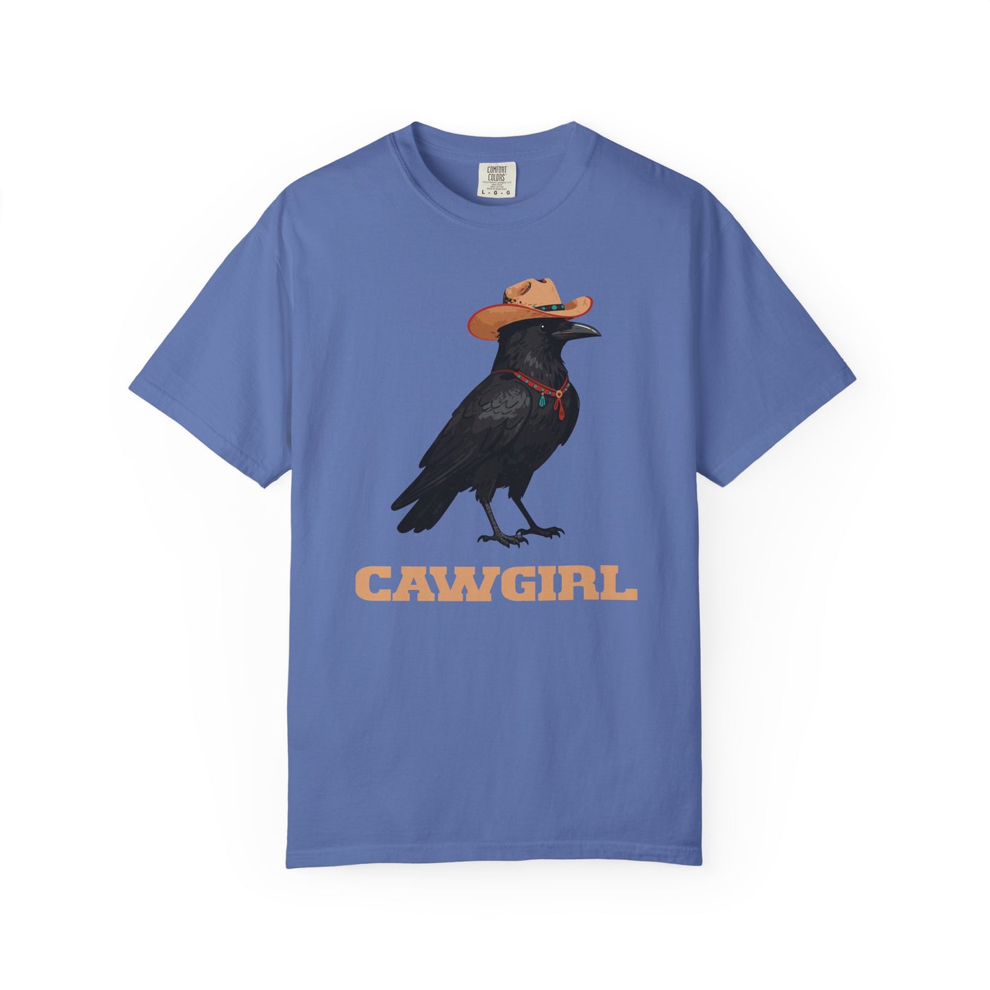 "Cawgirl" Couples Tee  — Western Raven Cowgirl Graphic T‑Shirt