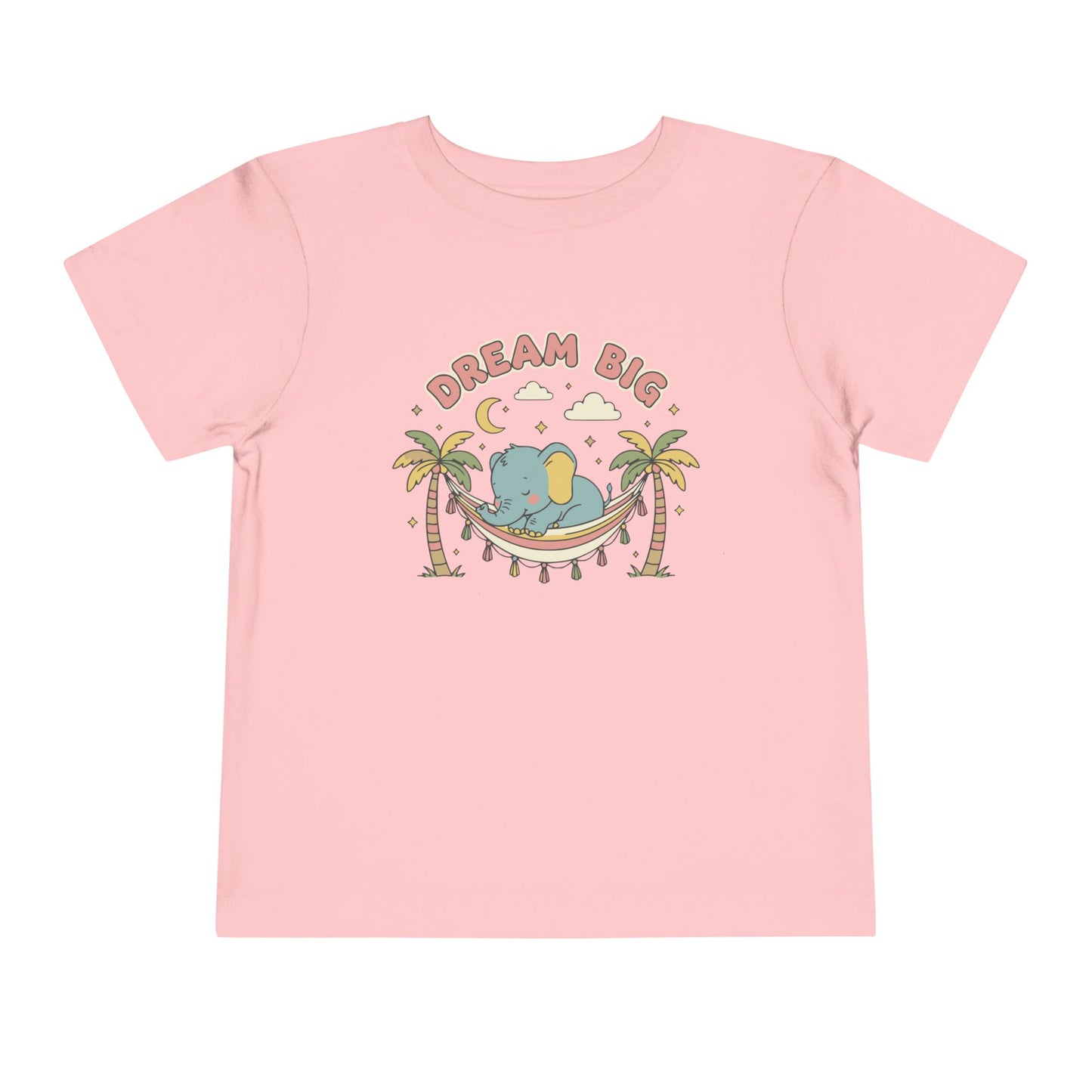 "Dream Big" Toddler Tee — Elephant Hammock Sleeping Graphic