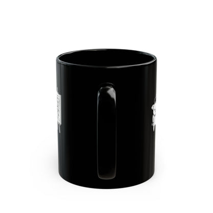 'Pigcasso' Pig Artist Black Ceramic Mug — Cute Art Lover Coffee Cup (11oz, 15oz)