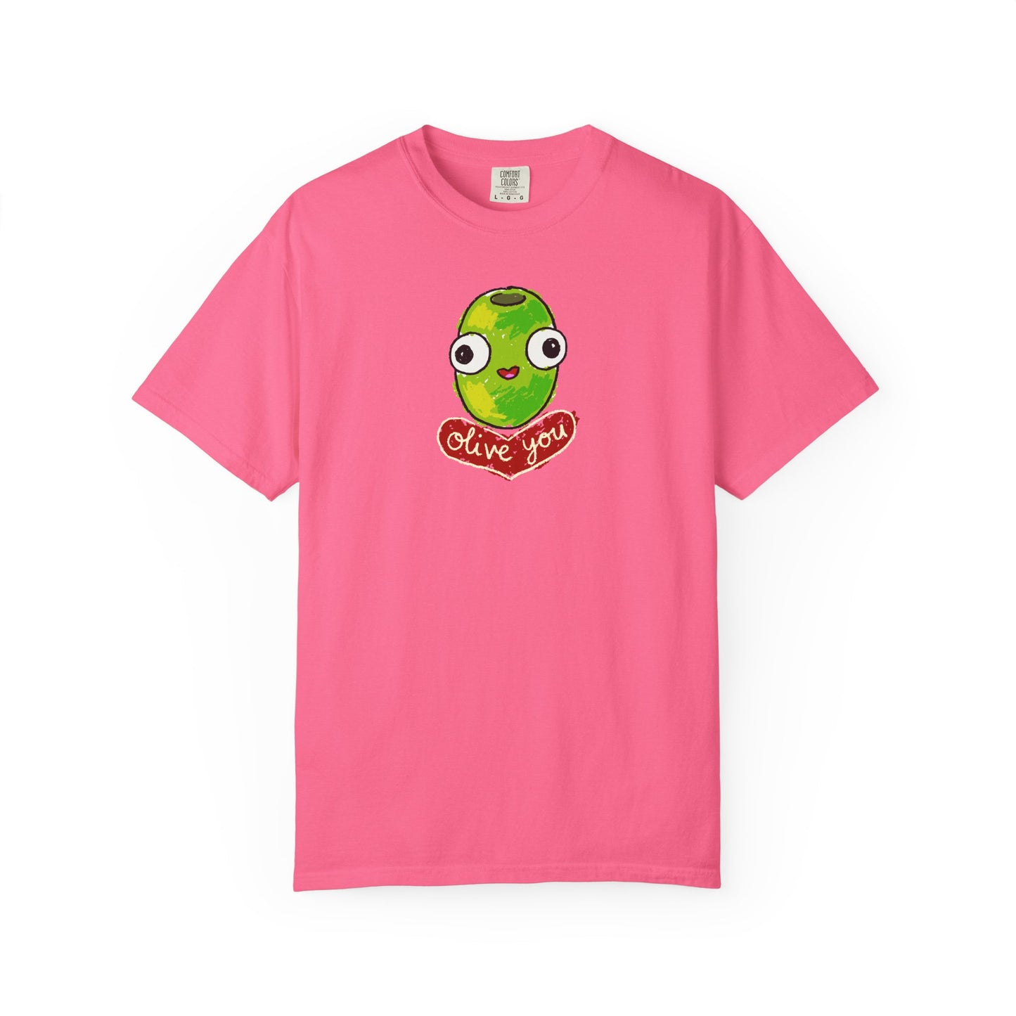"Olive You" Cute Graphic T-Shirt - Love Tee