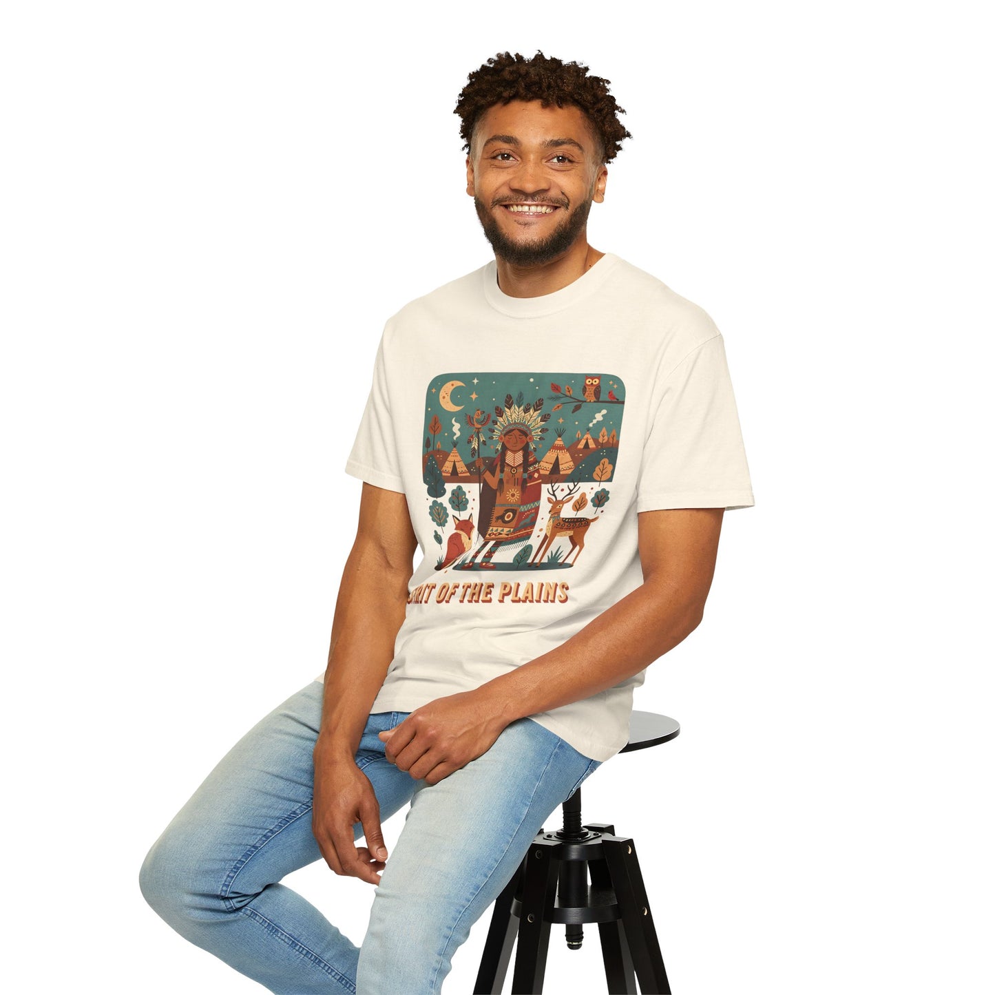'Spirit of the Plains' T-Shirt — Native-Inspired Spiritual Graphic Tee