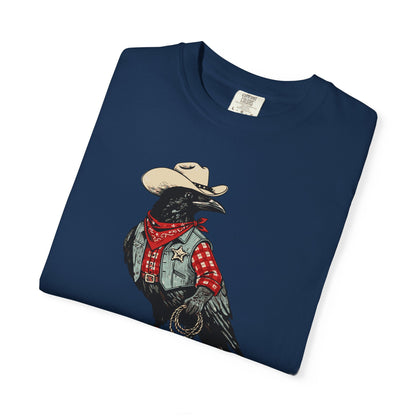 "Cawboy" Couples Tee — Western Crow Cowboy Graphic T-Shirt