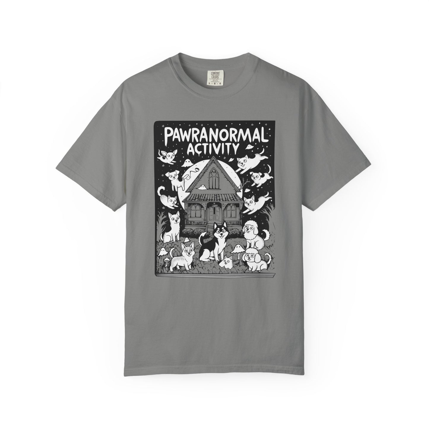 "Pawranormal Activity" Dog T-Shirt - Haunted House Fun Graphic Tee