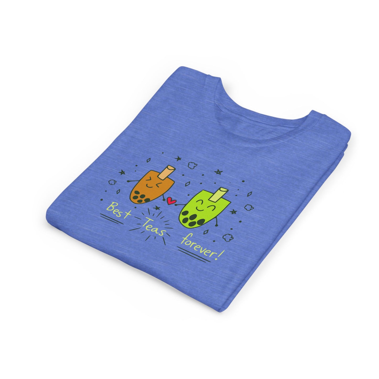 "Best Teas Forever" Youth Tee – Cute Bubble Tea Friends BFF Graphic T-Shirt