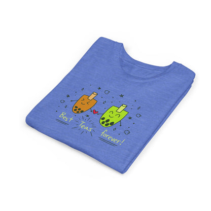 "Best Teas Forever" Youth Tee – Cute Bubble Tea Friends BFF Graphic T-Shirt