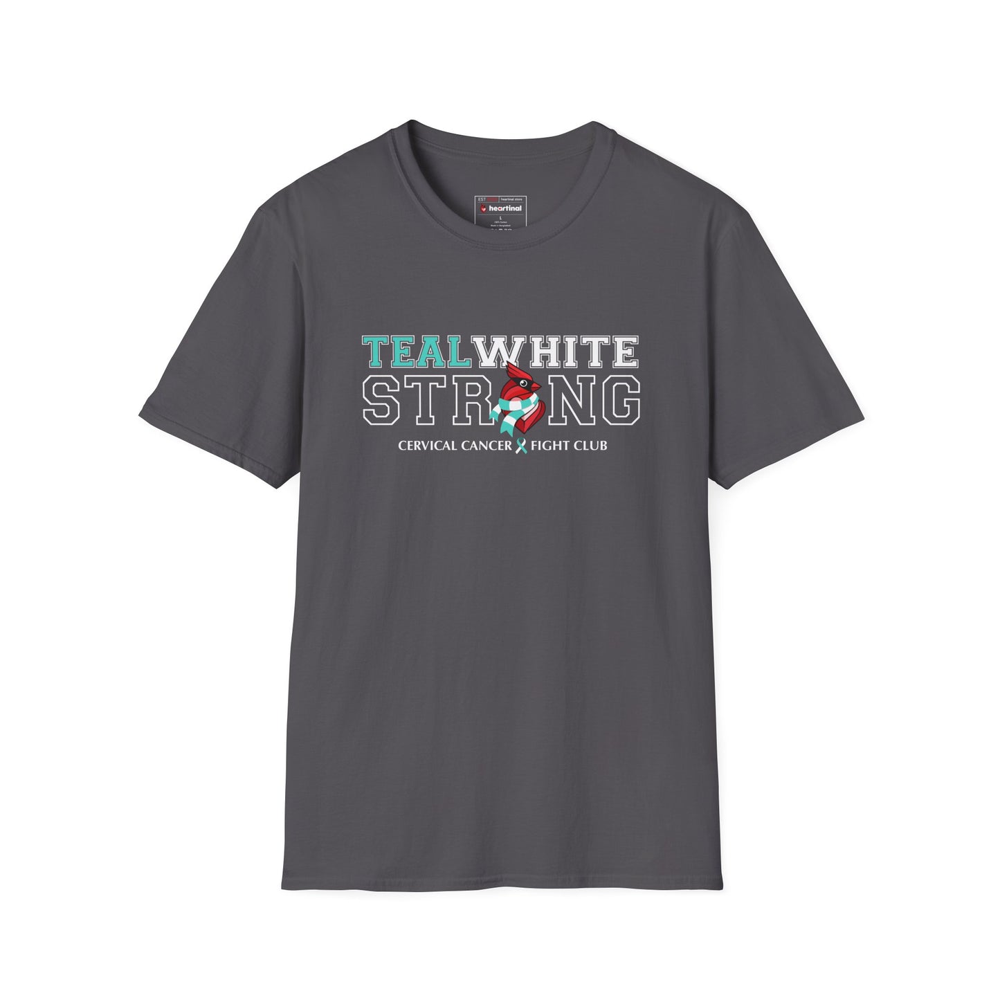 Teal White Strong - Cervical Cancer Fight Club T-Shirt