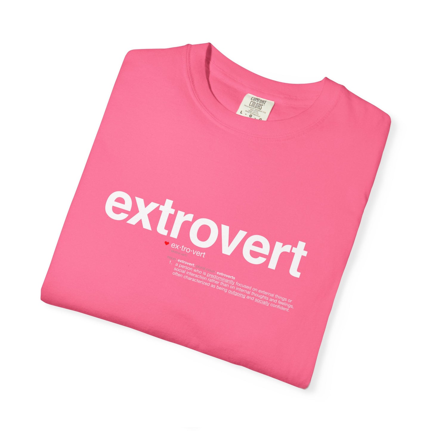 Extrovert T-Shirt — "Extrovert" Front + Nutrition Facts Back Graphic Tee