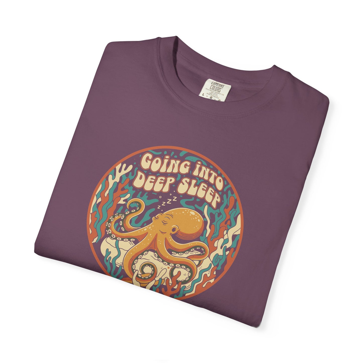 Going Into Deep Sleep Octopus T-Shirt — Vintage Ocean Sleep Graphic Tee