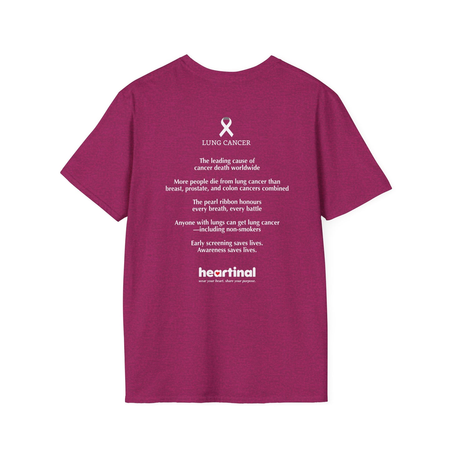 White Ribbon Strong T-Shirt — Lung Cancer Fight Club Awareness Tee
