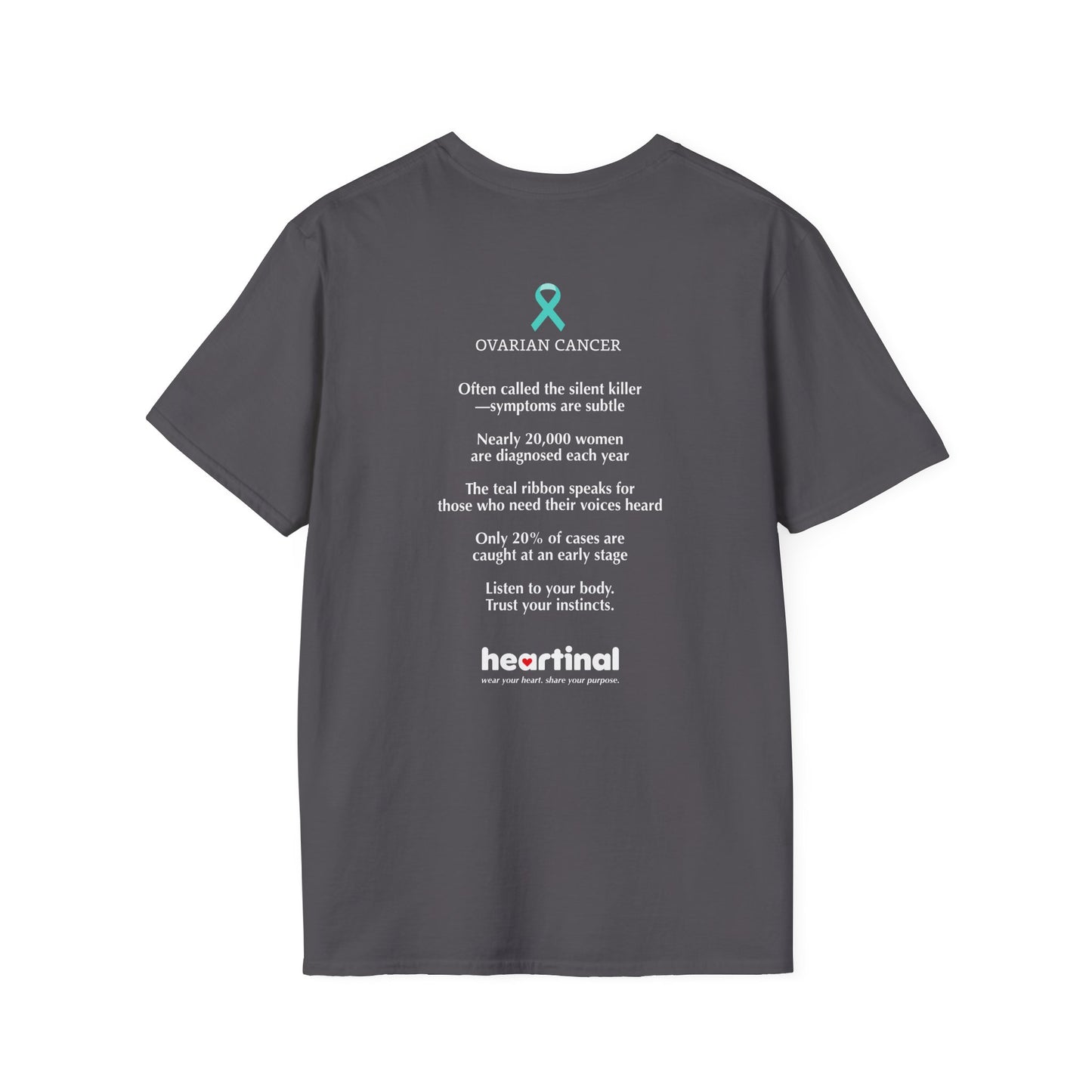 Teal Strong T-Shirt — Ovarian Cancer Awareness Support Tee