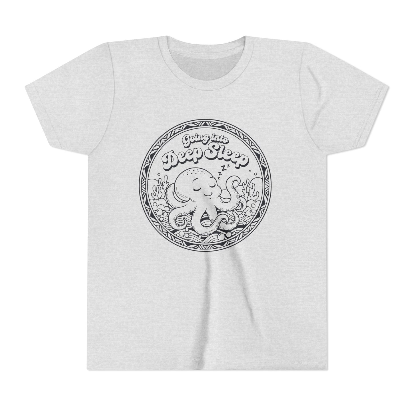 "Going Into Deep Sleep" Youth Tee — Cute Octopus Underwater Graphic Shirt