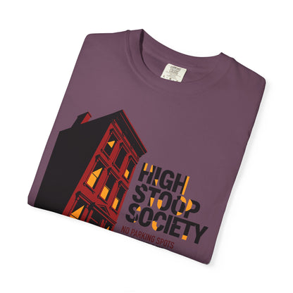 "High Stoop Society" T-Shirt — Vintage Brooklyn New York Brownstone Graphic Tee