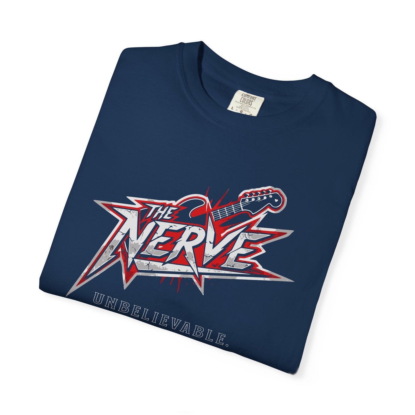 "The Nerve: Unbelievable" Graphic T-Shirt — Funny Classic Rock Logo Tee