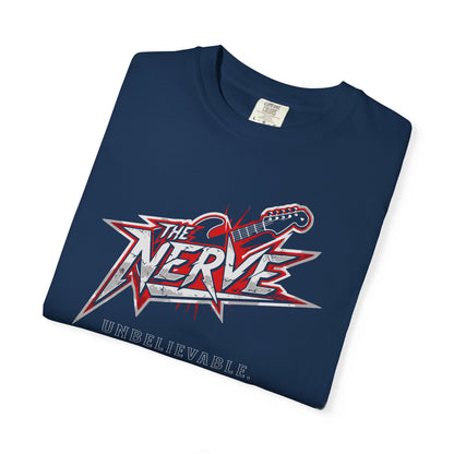 "The Nerve: Unbelievable" Graphic T-Shirt — Funny Classic Rock Logo Tee