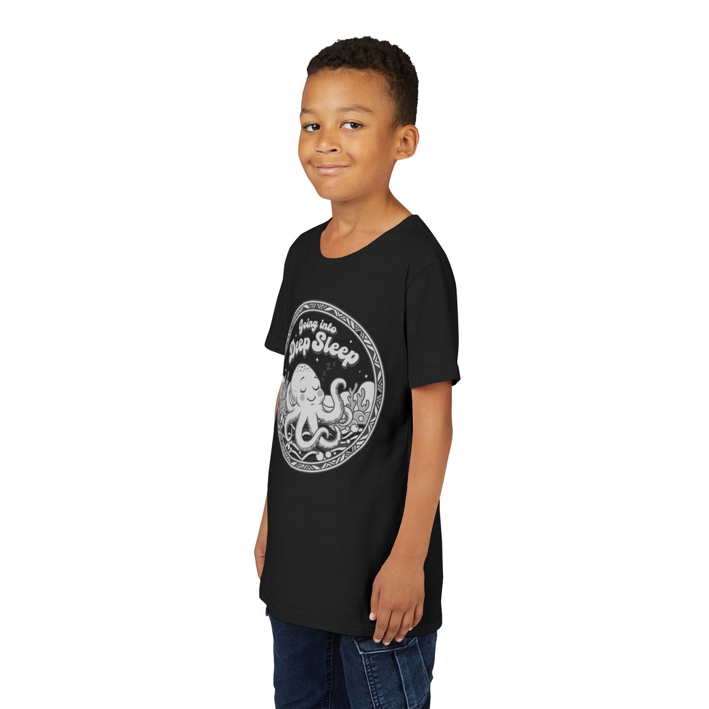 "Going Into Deep Sleep" Youth Tee — Cute Octopus Underwater Graphic Shirt