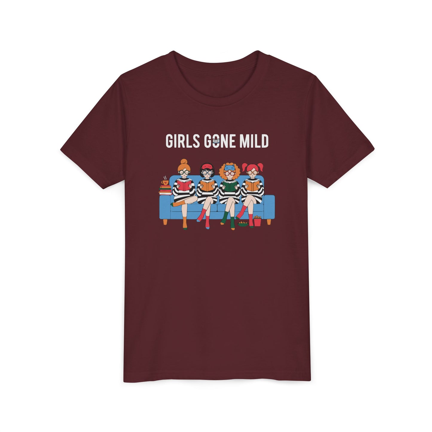 "Girls Gone Mild" Youth Tee – Cute Reading Club Graphic T-Shirt