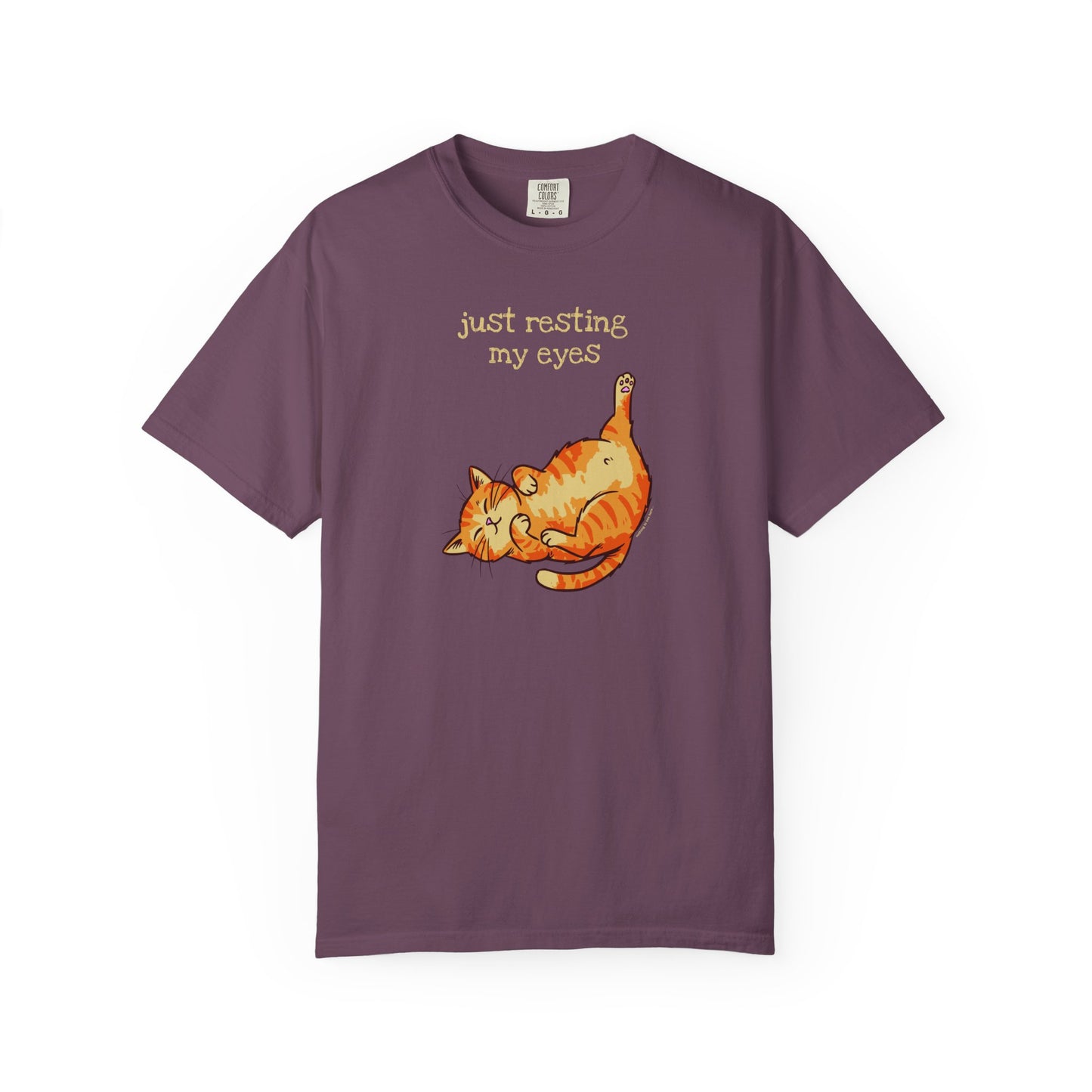 "Just Resting My Eyes" T-Shirt — Awkward Cat Nap Graphic Tee