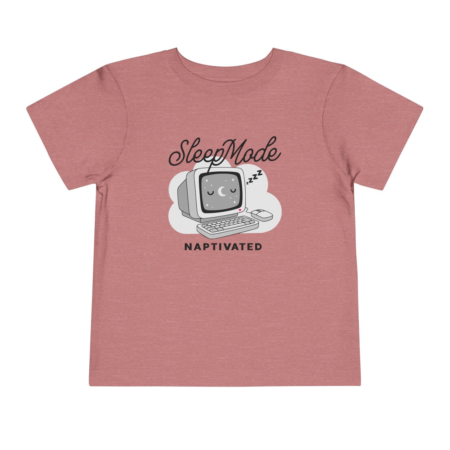 "Sleep Mode Naptivated" Toddler Tee — Cute Vintage Computer Nap T-Shirt