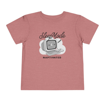 "Sleep Mode Naptivated" Toddler Tee — Cute Vintage Computer Nap T-Shirt