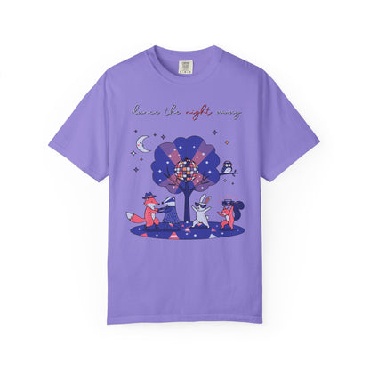 Dance the Night Away T-Shirt — Night Forest Animals Graphic Tee