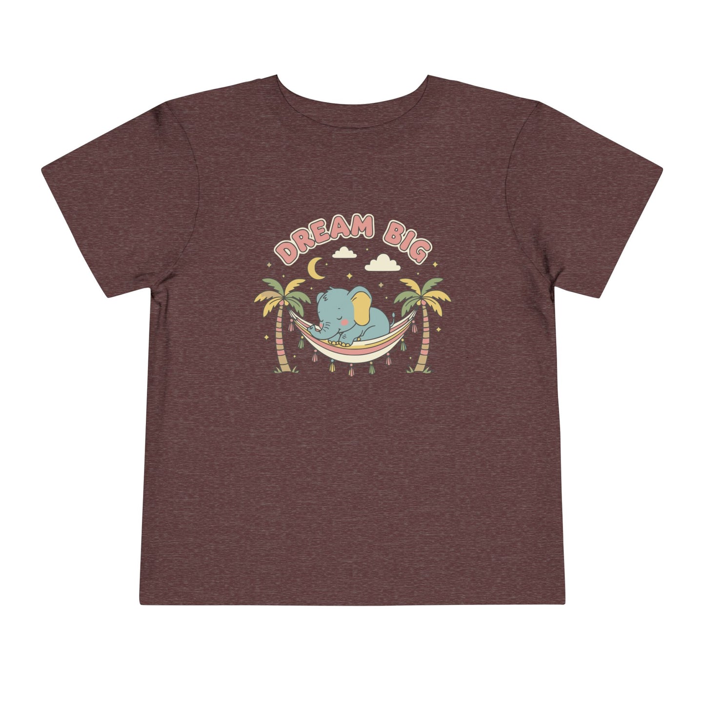"Dream Big" Toddler Tee — Elephant Hammock Sleeping Graphic