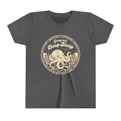 "Going Into Deep Sleep" Youth Tee — Cute Octopus Underwater Graphic Shirt